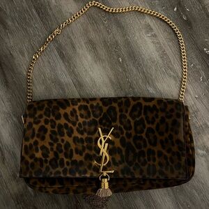 Leopard cheetah animal YSL purse